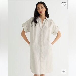 COPY - J. Crew Summer Linen Relaxed shirtdress Sz medium tall